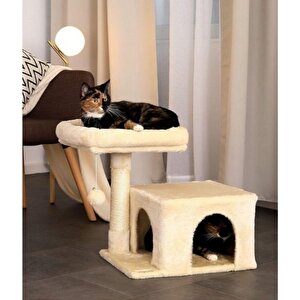 Pet Komfor Stepli Yuvalı Kedi Tırmalaması Beyaz