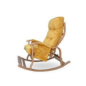 Reyo Santorini Kapitoneli Tv Koltuğu Baba Koltuğu Sallanan Sandalye Emzirme Koltuğu Dinlenme Koltuğu Hardal