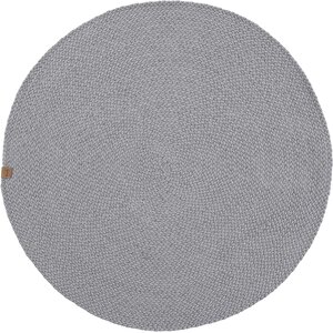 Glenn 612 Gri Banyo Halısı Yuvarlak Hol Halısı Hasır Dokulu Banyo Paspası Mutfak Halısı 150x150 cm