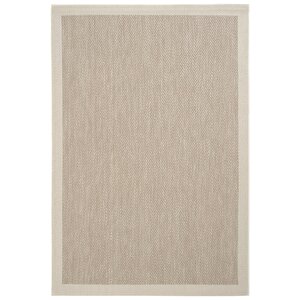 Grande 02 Bej Halı Antre Hol Halı Çerçeve Desenli Halı Kilim Kaymaz Tabanlı Mutfak Kilimi 100x200 cm