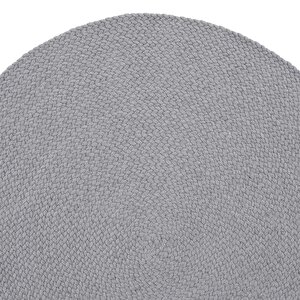 Glenn 612 Gri Banyo Halısı Yuvarlak Hol Halısı Hasır Dokulu Banyo Paspası Mutfak Halısı 70x70 cm