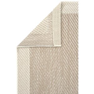 Cool Halı Grande 02 Bej Halı Antre Hol Halı Çerçeve Desenli Halı Kilim Kaymaz Tabanlı Mutfak Kilimi