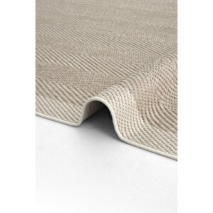 Cool Halı Grande 02 Bej Halı Antre Hol Halı Çerçeve Desenli Halı Kilim Kaymaz Tabanlı Mutfak Kilimi