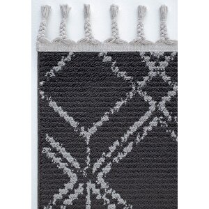 Pera 1006 Gri Antrasit Hav Vermez Yumuşak Mutfak Antre Çocuk Odası Dokuma Makine Halısı 120x180 cm