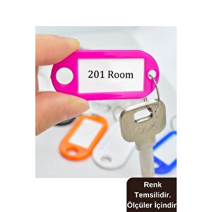 Plastik Anahtarlık Etiket Kimlik Isimlik Yazı Yazmalık Emlakçı Anahtarlığı Yeşil Renkli 100 Adet