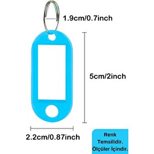 Plastik Anahtarlık Etiket Kimlik Isimlik Yazı Yazmalık Emlakçı Anahtarlığı Yeşil Renkli 100 Adet