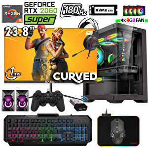 Xsr1079 Ryzen 5 3600 32gb Ram 1tb M.2 Nvme Ssd 8gb Rtx2060 Super  23.8" 180hz Oyuncu Bilgisayarı