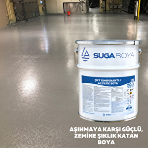 Suga Çi̇ft Kompenantli Epoksi̇ Zemi̇n Boyasi Ali̇fati̇k Boya 16+4 20 Kg Çok Renkli