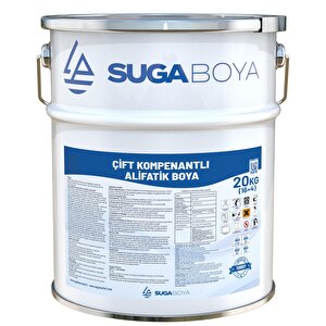 Suga Çi̇ft Kompenantli Epoksi̇ Zemi̇n Boyasi Ali̇fati̇k Boya 16+4 20 Kg Gri