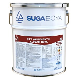 Suga Çi̇ft Kompenantli Epoksi̇ Zemi̇n Boyasi Ali̇fati̇k Boya 16+4 20 Kg Açık Gri