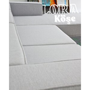 Lora Köşe Takimi - Açik Gri̇