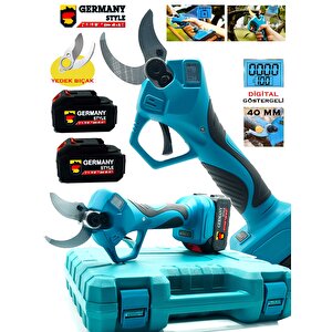 Easycut 40x Çift Akülü Dijital Ekran 40mm Budama Makinesi Dal Budama Makinesi