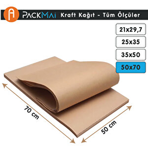 50x70 Cm Kraft Kağıt (50 Adet) Doğal-dayanıklı Ve Çok Amaçlı Paketleme | Ambalaj Kağıdı 50x70 cm