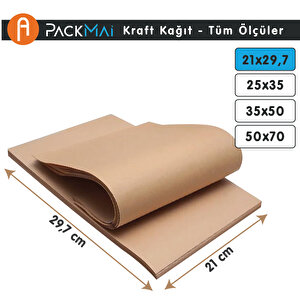 Kraft Kağıt A4 (100adet) 1.kalite, Paketleme-ambalaj-okul-ofis-proje 21x29,7 cm