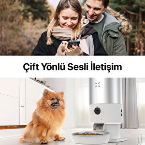 Akıllı Çelik Kedi Mama Kabı, 5 L Geniş Hazne, Wi-fi Mobil Uygulama Ile Uzaktan Kontrol, 1080 P Kamera, Sesli İletişim Kurulabilen Premium Otomatik Mama Kabı X8605