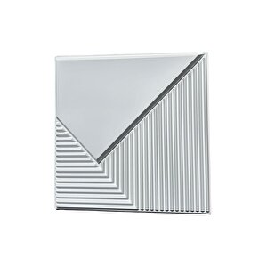 50cmx50cm 1adet Beyaz 3d Abs Çizgili Desenli Pvc Dayanıklı Duvar Paneli Silinebilir Lambiri Model