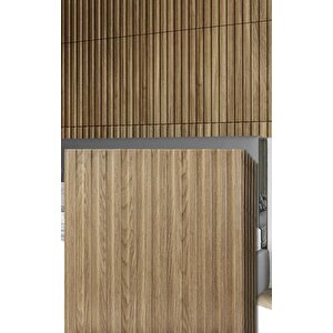50cmx50cm 1adet 3d Abs Malzeme Pvc Dayanıklı Duvar Paneli Silinebilir Lambiri Model Kahverengi Panel