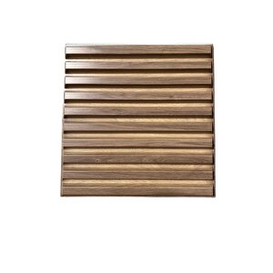 50cmx50cm 1adet 3d Abs Malzeme Pvc Dayanıklı Duvar Paneli Silinebilir Lambiri Model Kahverengi Panel