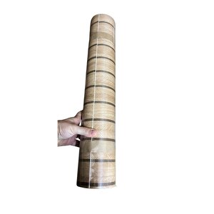 60cm X 280cm 1 Adet Kendinden Yapışkanlı Açık Kahverengi Lambiri Desenli Duvar Paneli Kağıdı Yg005