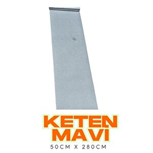 50x280cm 1adet Keten Mavi Arkası Folyolu Yapışkanlı Yalıtımlı Boyanabilir Duvar Paneli Kağıdı Rda22