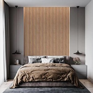 60cm X 280cm 1 Adet Kendinden Yapışkanlı Koyu Kahverengi Lambiri Desenli Duvar Paneli Kağıdı Gs8005
