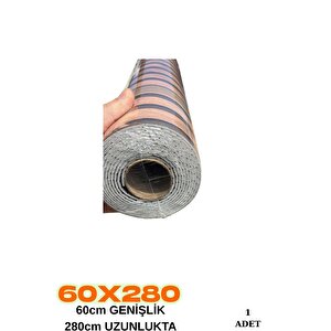 60cm X 280cm 1 Adet Kendinden Yapışkanlı Koyu Kahverengi Lambiri Desenli Duvar Paneli Kağıdı Gs8005