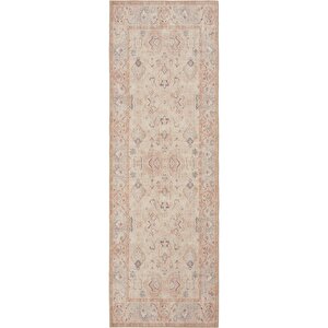 Cool Halı Private Krem Eskitme Vintage Halı Yolluk Etnik Otantik Şönil Halı Yıkanabilir Salon Halısı