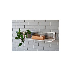 Orta Boy 80x25x15 Tel Duvar Rafı (beyaz Renk)