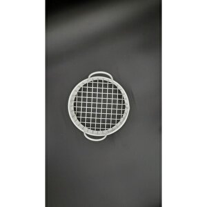 Yuvarlak Metal Çok Amaçlı Sevimli Ekmek Sepeti - Beyaz