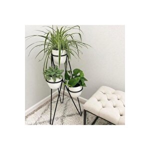 Trio 3lü Tek Parça Modern Çiçeklik – Saksılık Modelleri-saksı dahil değildir