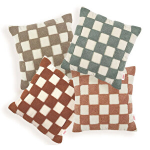 Cool Checkered Punch Kırlent Takımı
