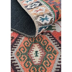 Cool Halı Private Renkli Eskitme Vintage Halı Kilim Otantik Dokuma Şönil Halı Yıkanabilir Salon Halısı