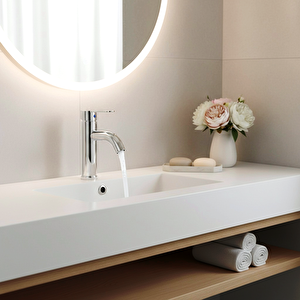 Krom Mix Lavabo Bataryası F2 Model 21 Cm