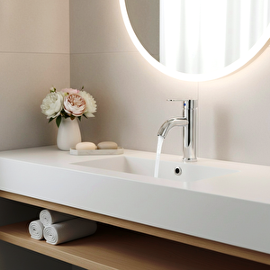Krom Mix Lavabo Bataryası F2 Model 21 Cm