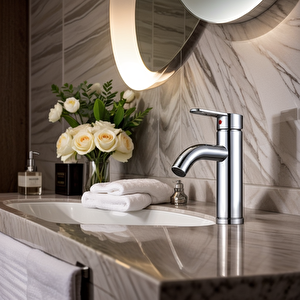 Polyfit Krom Mix Lavabo Bataryası F2 Model 21 Cm