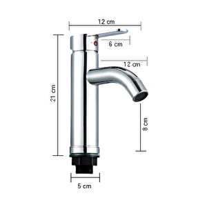 Polyfit Krom Mix Lavabo Bataryası F2 Model 21 Cm