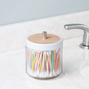 Bambu Cam Kulak Çubuğu Ve Pamukluk 9x9x11cm 800ml