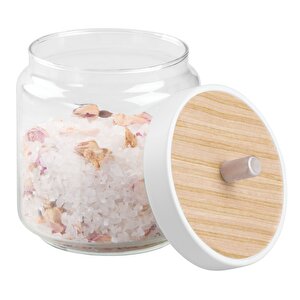 Bambu Cam Kulak Çubuğu Ve Pamukluk 9x9x11cm 800ml