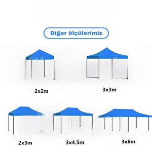 2×2 Makaslı Katlanır Çardak Krem