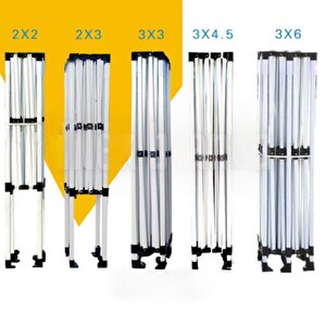 2×2 Makaslı Katlanır Çardak Kırmızı