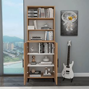 Enda Home Oras 6 Raflı 2 Kapaklı Klasik Kitaplık Atlantik Çam