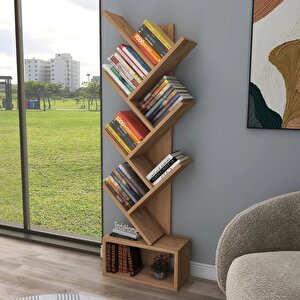 Enda Home Erine 8 Raflı Zikzak Kitaplık Atlantik Çam
