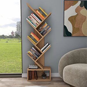 Enda Home Erine 8 Raflı Zikzak Kitaplık Atlantik Çam