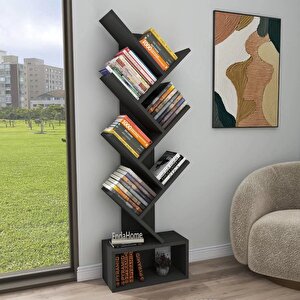 Enda Home Erine 8 Raflı Zikzak Kitaplık Antrasit