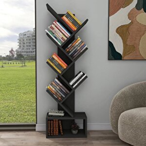 Enda Home Erine 8 Raflı Zikzak Kitaplık Antrasit