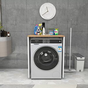 Enda Home Çamaşır Makinesi Dolabı 89x65 Cm Çam - Beyaz
