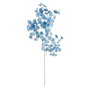 Yapay Çiçek Mavi Zambak Tek Dal 90*35cm Kumaş Çiçek Uzun Dal