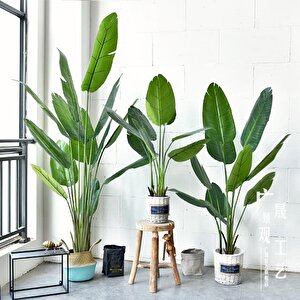 Yapay Ağaç Muz Ağacı Salon Bitkisi 200cm 21yaprak