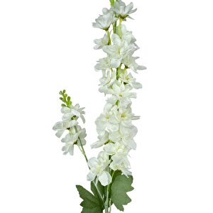 Yapay Çiçek Beyaz Sümbül Tek Dal Tomurcuklu 85*15cm Kumaş Çiçek Uzun Dal