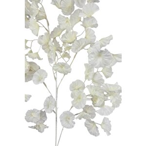 Yapay Çiçek Beyaz Zambak Tek Dal 90*35cm Kumaş Çiçek Uzun Dal